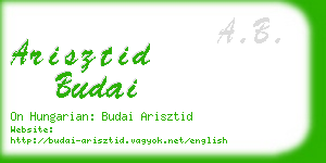 arisztid budai business card